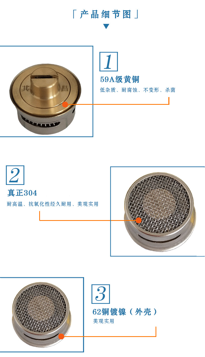高效節(jié)水起泡器內(nèi)芯細(xì)節(jié)